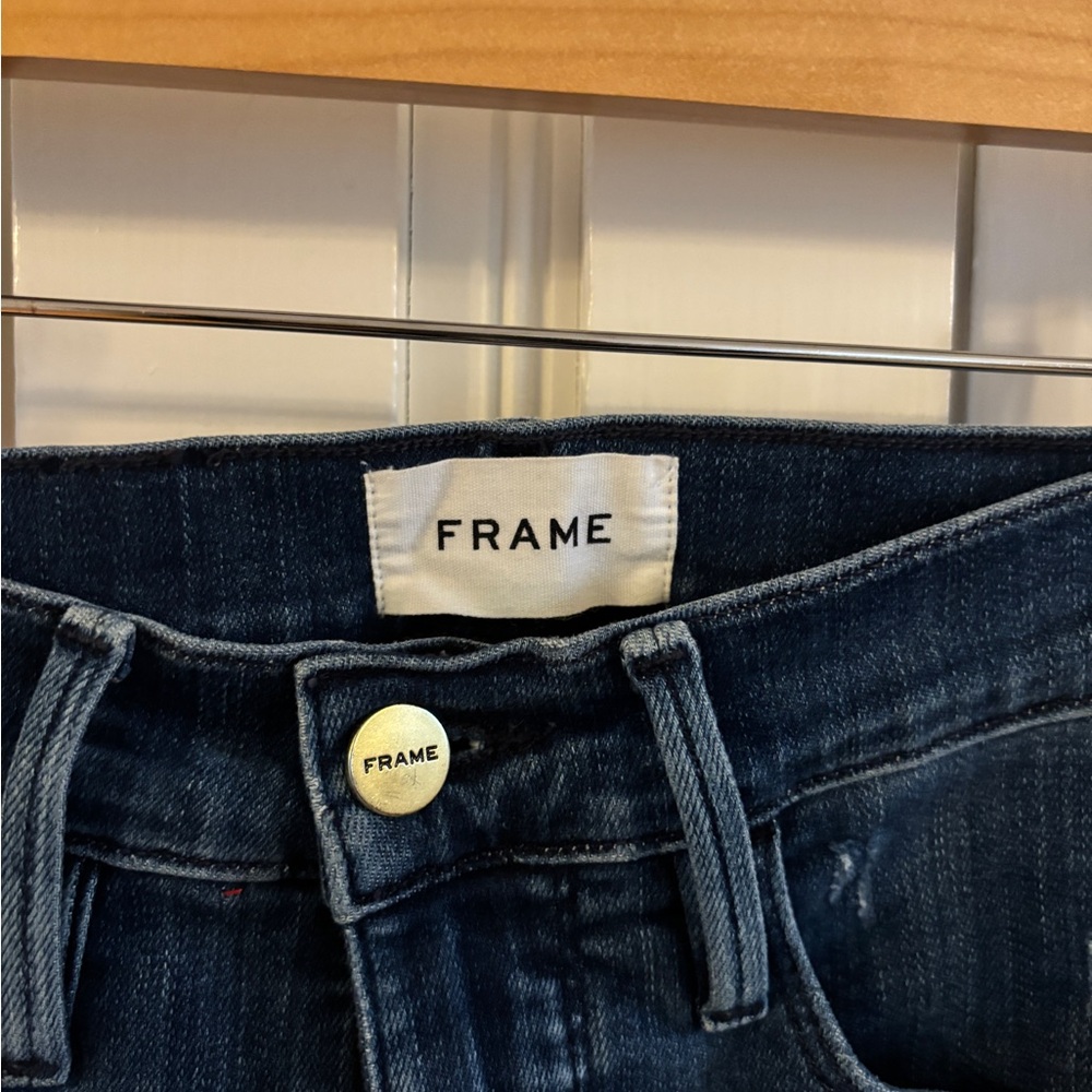 Frame Jeans Le Sylvie High Rise Straight Leg Cropped size 24 - Picture 2 of 5